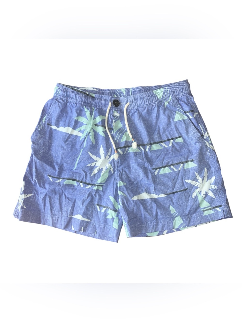 Men’s chubbies shorts blue palm trees large